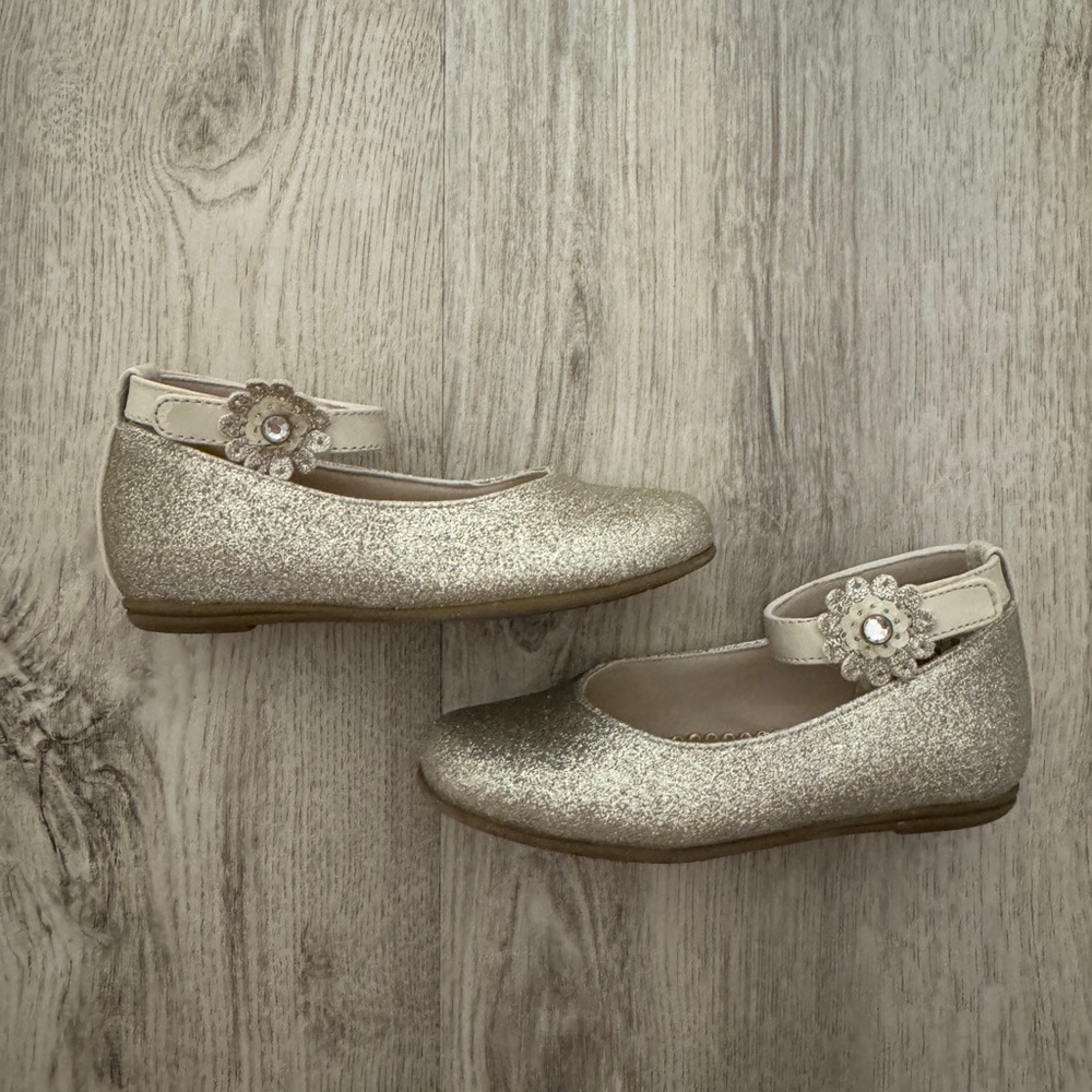Rachel Shoes Glittery Silver Dress Shoes